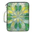 thumbnail image 2 of Haosy Accordion File Organizer Zipper Binder 500 Sheet 6-Tab Expanding File Folder Multi-Pocket 1.2 Inch 3 Ring Yellow Green Floral Stained Glass, 2 of 7