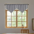 thumbnail image 7 of Btomtd Short Curtains Solid Color Curtains Triangular Curtains Window Curtains Valance Household Curtains Small Curtains Through Rod Curtains, 23.62x51.18 inch, Gray, 7 of 7