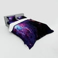 thumbnail image 3 of Ambesonne Galaxy Bedding Set 3 Pcs, Mother Nebula View, Twin, Purple Black Blue, 3 of 3