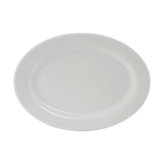 Tuxton ALH-200 Alaska 20 White Rolled Edge Platter - 4 / CS"