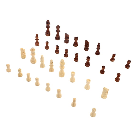 Rupoun 32‑Piece Wooden Chess Set – 91 mm King Height, Durable, Scratch‑Resistant, Portable – Ideal Gift for Chess Enthusiasts