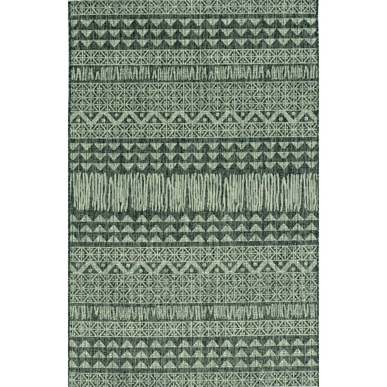 8'X11' Blue Grey Machine Woven Uv Treated Abstract Indoor Outdoor Area Rug 8'X11' Blue Grey Machine Woven Uv Treated Abstract Indoor Outdoor Area Rug