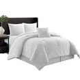 thumbnail image 6 of Lanco Beauty Squares 5 Piece Comforter Set, White, California King, Fill Polyester, Solid, 6 of 6