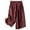 Wine, variant on Honeeladyy Women's Stretch Pants for Women,Women's Solid Color Loose And Breathable Wide Leg Capris