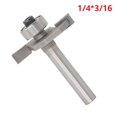 thumbnail image 1 of T Slot Router Bit 1/4" Shank 3/16" Cutting Depth 2 Flutes HSS Cutter Grooving, 1 of 9