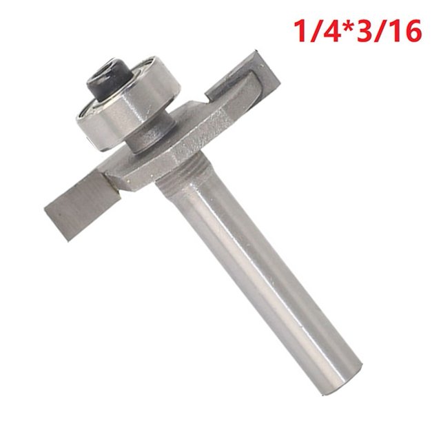 T Slot Router Bit 1/4" Shank 3/16" Cutting Depth 2 Flutes HSS Cutter Grooving