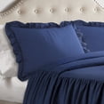 thumbnail image 2 of Lush Decor Ruffle Skirt 2-Piece Navy Bedspread Set, 2 of 7