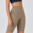 thumbnail image 4 of HomeDM Women's Biker Shorts with Pockets High Waisted Lounge Yoga Shorts Pants for Workout Casual Coffee XL, 4 of 8