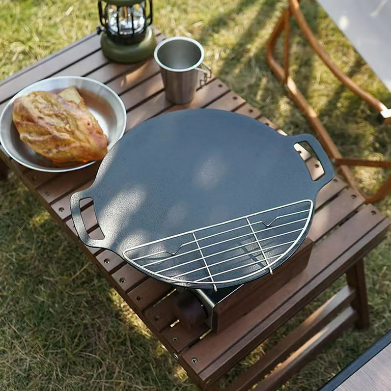 QIIBURR All in One Frying Pan Outdoor Camping Grill Pan Stainless