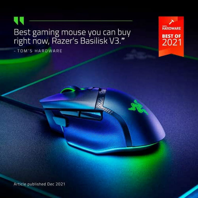 Razer Basilisk V3 Customizable Ergonomic Gaming Mouse: Fastest Gaming Mouse  Switch - Chroma RGB Lighting - 26K DPI Optical Sensor - 11 Programmable  Buttons - HyperScroll Tilt Wheel - Classic 