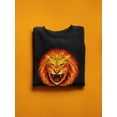 thumbnail image 3 of Head Of An Aggressive Fire Lion  Sweatshirt Men -Image by Shutterstock, Male XX-Large, 3 of 4