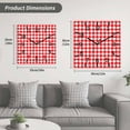 thumbnail image 5 of Red White Plaid Wooden Wall Clock Silent Non Ticking, Modern Farmhouse Buffalo Check Gingham Square Wall Clocks Battery Operated, Decor Clock for Home Office, Living Room, Kitchen, 12 Inch, 5 of 9