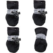 4Pcs Dog Shoes Indoor & Outdoor Dog Boot with Adjustable Fastening Straps and Soft Anti-Slip Sole