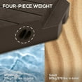 thumbnail image 4 of Outsunny Cantilever Umbrella Weights 132 lb. Water or 176 lb. Sand, Brown, 4 of 9
