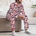 thumbnail image 7 of Daiia record rock Skull lips for Men's Long-Sleeved Pajama Set – Soft & Comfortable Sleepwear Button-Up Pajamas Cozy Lounge Wear-Medium, 7 of 7