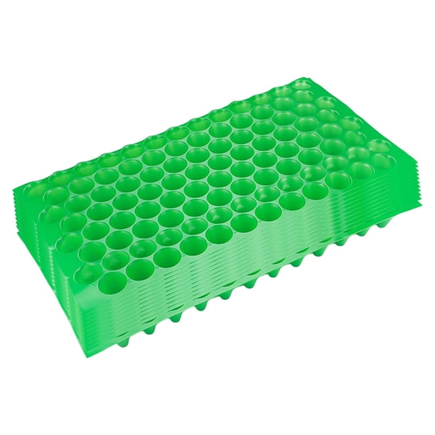 10 Bandejas para plántulas, contenedores, recipientes para el cultivo de plantas, bandejas de plantación hechas de 100 hoyos