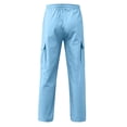 thumbnail image 5 of VeFlora 2026 Men's Cargo Pants, Stright Leg Sport Elastic Relax Fit Cargo Pants for Men, Fall Lightweight Cargo, Multi-Pockets Hiking Work Bermuda Pants(Light Blue/XXXXL), 5 of 6