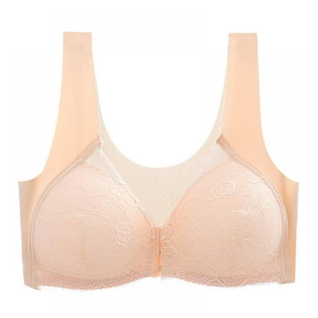 Plus Size Front Closure Bra  Perfect Wireless Sleep Bras for Women