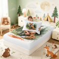 thumbnail image 4 of Erosebridal Fox Twin Fitted Sheet for Boys Girls, Pine Forest Bedding, 2-Piece 1 Fitted Sheet and 1 Pillowcase, 4 of 6