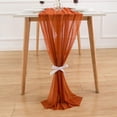 thumbnail image 2 of shiyou-AOKSUNONA Table Runner Terracotta Chiffon Table Runner Wedding 27x157 Inch Table Runner for Bridal Baby Shower Table Decoration, 2 of 4
