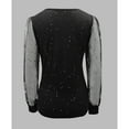 thumbnail image 4 of HongQid Women's Sheer Mesh Long Sleeve Shirts Going Out Tops Dressy V Neck Casual Work Blouse, 4 of 7