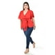 thumbnail image 2 of Blusa de encaje Roman Fashion /Tallas Extras, 5113 (Rojo) rojo 42, 2 of 5