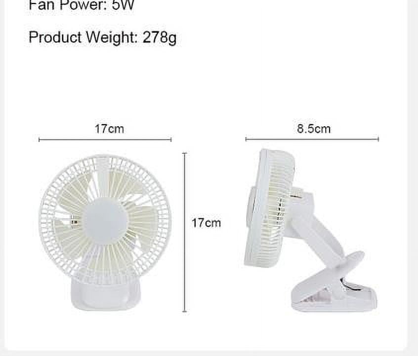 Summer Saving Clearance Small Fans 6-inch Small Fan Rotating Shaking Head Wall-mounted Ceiling Fan Night Light Camping Kitchen Mini Cold Small Table Fan
