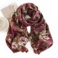 thumbnail image 2 of Bufanda retro con estampado de rosas, bufanda de cachemira de temperamento pastoral para mujer, bufanda de mujer de moda duradera, 2 of 6
