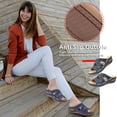 thumbnail image 6 of CHICVOMEY Floral Cut-Out Wedge Sandals for Women Arch Support Slip-On Sandals Comfort Summer Casual Shoes Open Toe Sandals Lightweight Cushioning, 6 of 7