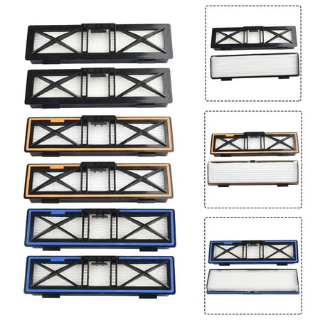 Niceminiwall for Replacement H13 Filter Compatible with for Neato D10 D9 D8 D7 D6 D4 D3 D5 D70 D75 D85 70E, 6-Pack Yellow Grey Blue