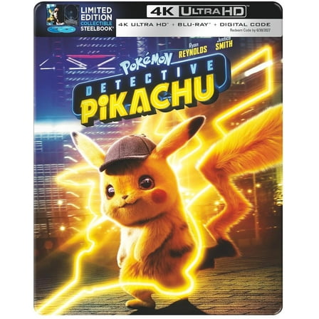 Pokemon Detective Pikachu (Steelbook) (4K Ultra HD   Blu-ray), Family, Warner Bros.