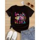 thumbnail image 1 of Girls' Short-Sleeved Pure Cotton T-Shirt With A Round Neck Is Casual And Comfortable. It Can Be Worn All Year Round. It'S A &Quot;Back-To-School Energetic And Playful &Quot; Suitable For Chil, 1 of 6