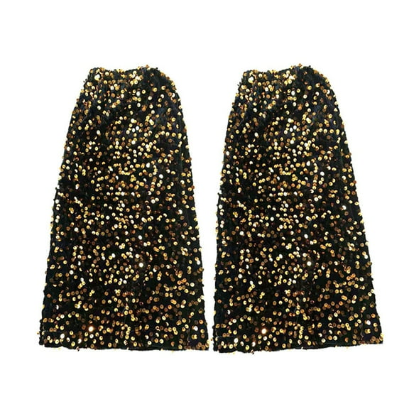 T-HOTLYST Sequins Leg Warmers Shines Leg Cover Sparkly Legwarmers Elastic Cuffs Leg Sleeve Raves Party Costume for Women and Girls