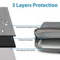 thumbnail image 4 of PATIO_PEACE_INC Jean Fabric 15.6" Laptop Shoulder Bag, Gray, 4 of 7