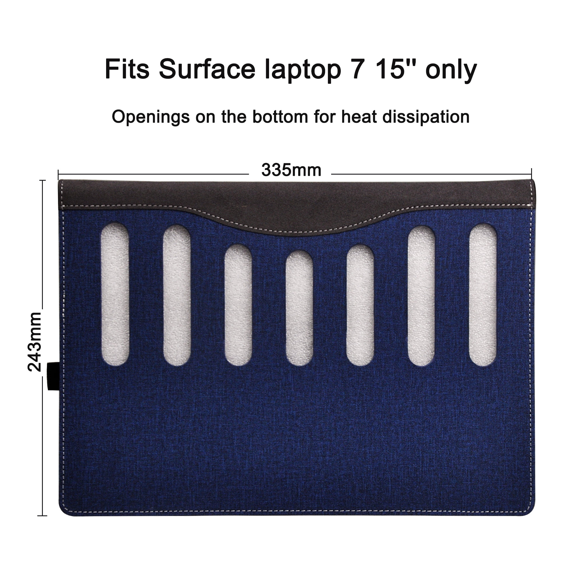 Laptop Case Cover for 2024 New 15 inch Microsoft Surface Laptop 7 [molde 2037] ,PU Leather Notebook PC Bag Protective Sleeve with Pen holder