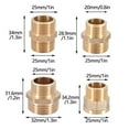 thumbnail image 2 of TOP-MAX 1PCS Brass Fitting for Heating and Drinking Water Systems Double Nipples with Male/Male Thread Gold, 2 of 5
