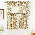 thumbnail image 6 of Violet Linen European Garden Fruits Pattern, Polyester Woven Printed Fabric, Beige/Multi, 60" X 36" / 30" X 36" 3-piece Curtain Tier and Valance Set, 6 of 6