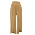 thumbnail image 3 of WILLBEST Pantalones Casuales de Moda para Mujer, Ajustados, de Cintura Alta, Abiertos, con Abertura Alta, Pantalones de Yoga Relajados para Una Comodidad Elegante y Versátil. Chica, 3 of 5