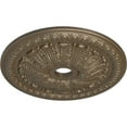 thumbnail image 3 of Ekena Millwork 27 7/8"OD x 3 7/8"ID x 2 1/2"P Tomango Egg & Dart Ceiling Medallion (Fits Canopies up to 6 3/4"), Hand-Painted Warm Silver, 3 of 6