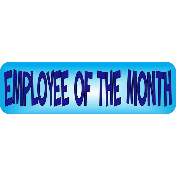 10in x 3in Employee of the Month Sticker