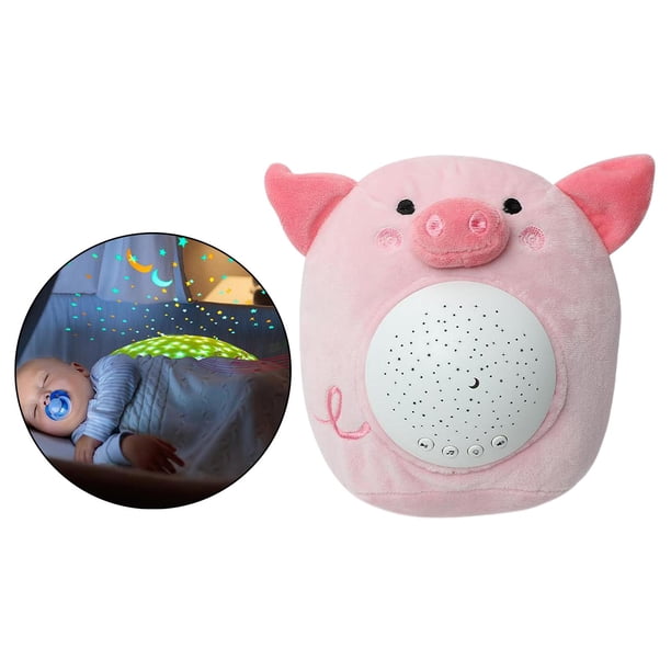 Noche luz estrella proyector juguetes de peluche cama de bebé peluche Animal juguetes dormir juguete suave - Cerdo Baoblaze Proyector de luz nocturna