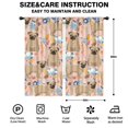 thumbnail image 2 of Blackout Kids Curtains,Bulldog Dog and Flower Florals Childrens Insulated Curtains Set Of 2,Bedroom Essentials,Toddler Room Decor 42"x84"(106x213cm), 2 of 4