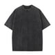thumbnail image 1 of Ceisia Men's Vintage Washed Solid Crew Neck Short Sleeve T-Shirt Casual Retro Top Black XXXL Gifts, 1 of 7