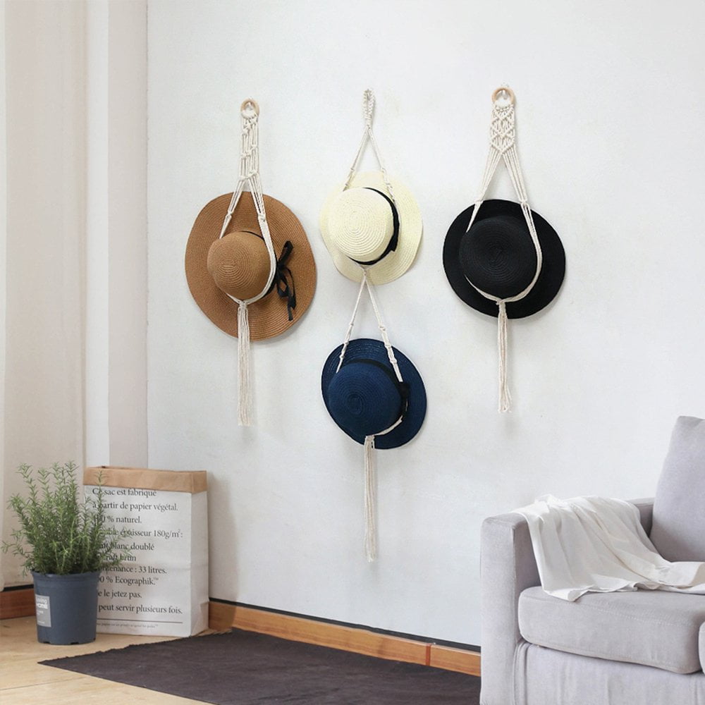 Hat Hanger Bohemian Handcrafted Elaborate Craftsmanship Unfading Wear resistant Storage Modern Wall Hanging Hat Rack Living Room Accessory Walmart