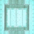 thumbnail image 1 of Ahgly Company Indoor Square Solid Light Blue Modern Area Rugs, 4' Square, 1 of 4
