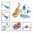thumbnail image 4 of 1 juego/10 piezas de kits de limpieza y cuidado para saxofón, instrumentos musicales, accesorios de limpieza para clarinete, flauta, instrumentos de viento y de madera., 4 of 7