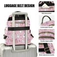 thumbnail image 3 of FORMRS Mini Backpack Purse for Women Quilted Travel Daypack Casual Shoulder Bag, Pink Halloween, 3 of 7
