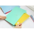 thumbnail image 3 of 5 Pockets Plastic Expanding File Folders A4 Letter Size Snap Closure Accordion Folder Paper Document Organizer Set (Yellow with Random Smile Face), 3 of 6