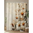 thumbnail image 4 of Shower Curtain Vintage Style Shower Curtains for Bathroom, Waterproof Polyester Shower Curtain Set with Hooks, Extra Long 72" x 84" White Daisy, 4 of 6
