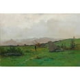 thumbnail image 2 of Gustave Castan 14x11 Black Ornate Wood Framed Double Matted Museum Art Print Titled: Landscape with Hiker, 2 of 5